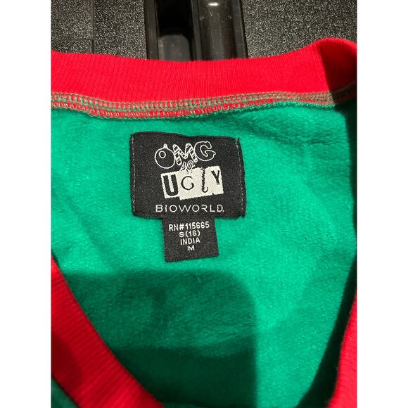 OMG So UGLY Bioworld New "I'm Naughty And I Know It" Christmas Sweatshirt Size M - Picture 5 of 5